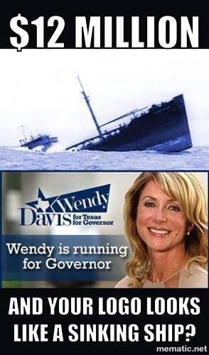 Wendy Davis logo sinking ship