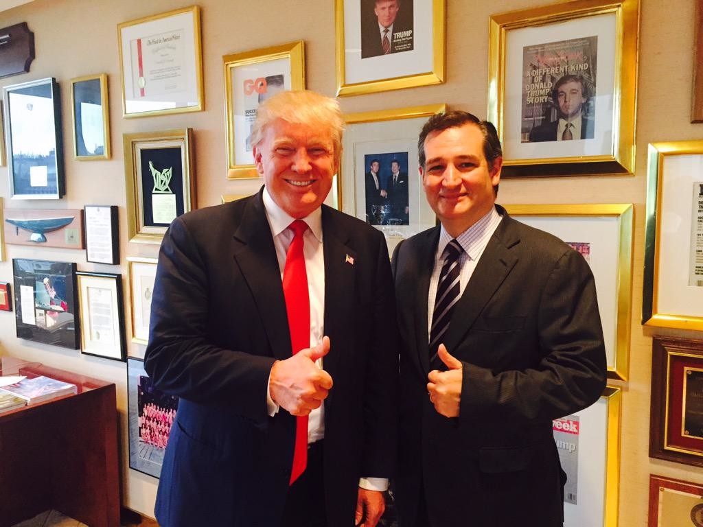 Best friends Donald Trump and Ted Cruz